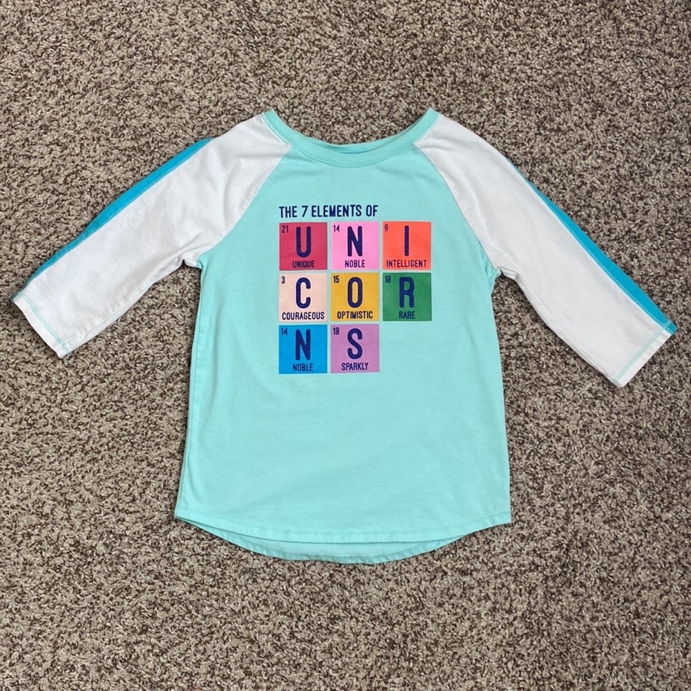 Girls Cat & Jack Springtime Glitter Raglan Tee Bundle - Picture 8 of 10